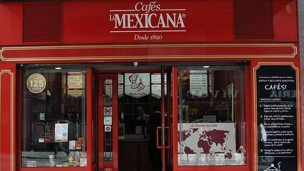 Tienda de Cafés La Mexicana en la calle Preciados de Madrid