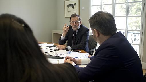 Mariano Rajoy en un momento de la entrevista