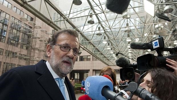 El presidente Mariano Rajoy, este lunes en Bruselas