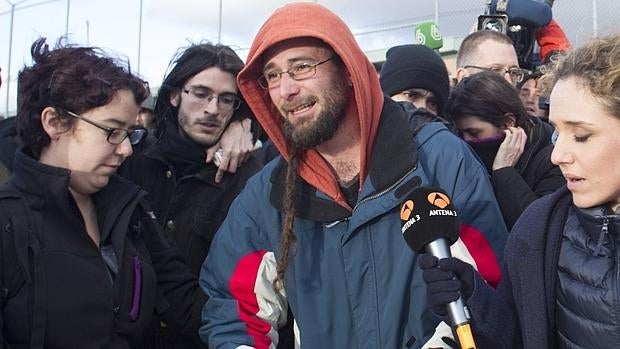 Alfonso Lázaro y Raúl García, a su salida de la cárcel