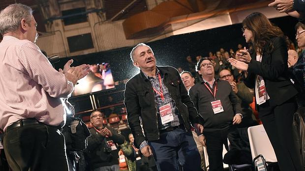 El nuevo secretario general de UGT, Josep María Álvarez, a su llegada a la clausura del 42 Congreso Confederal del sindicato