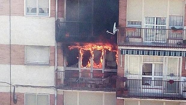 Incendio de una vivienda en Cuéllar (Segovia)