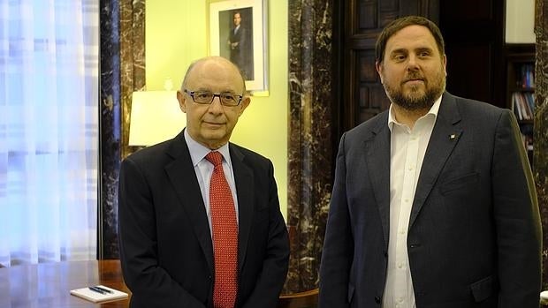 Montoro y Junqueras antes de la reunión