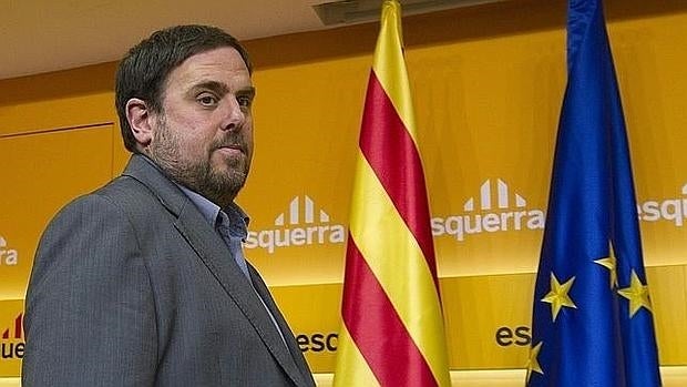 Oriol JUnqueras, en un acto de ERC