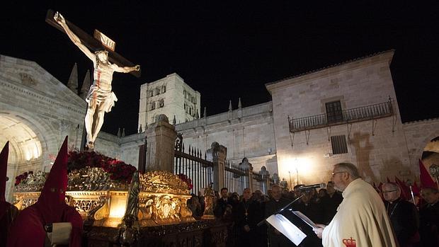 Luis Jaramillo, ayer en el Juramento de Silencio