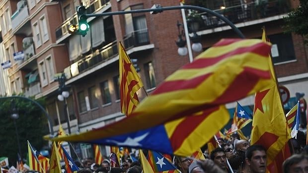 Imagen de una manifestación independentista celebrada en Valencia