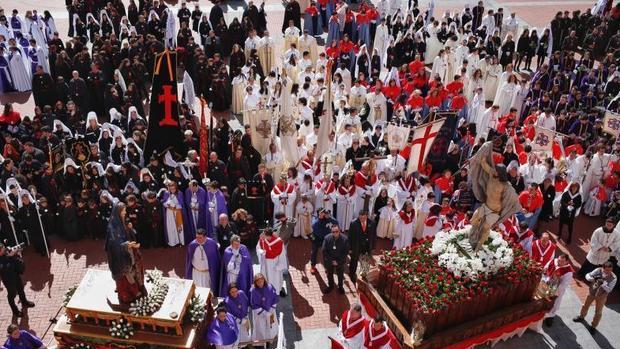 Encuentro celebrado en la plaza Mayor de Valladolid