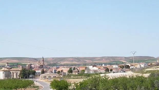 Vista panorámica de Letux, localidad de la zaragozana comarca de Belchite