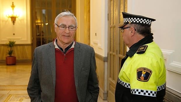 Joan Ribó, en el Ayuntamiento de Valencia