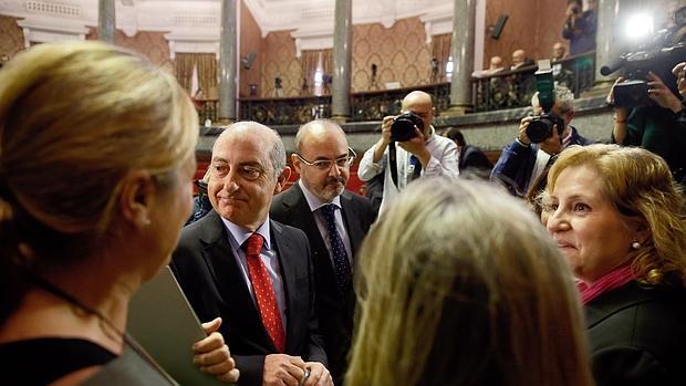 Imagen de Novo con el resto de ediles del PP en Valencia en el pleno del pasado 31 de marzo