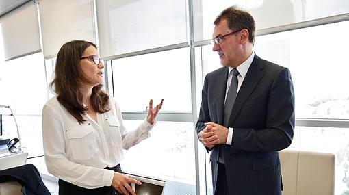 Imagen de Oltra con el embajador de Alemania tomada este lunes