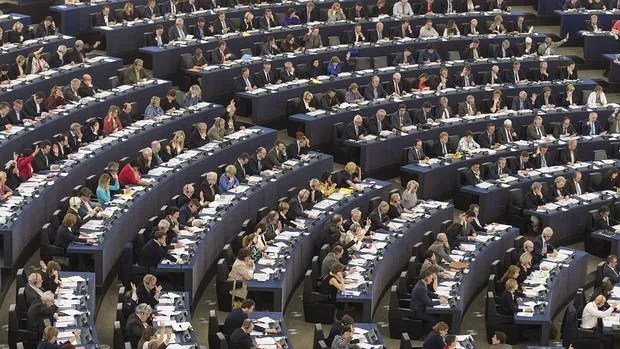 Imagen de los eurodiputados en la Cámara