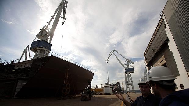 Instalacione de Navantia en la Ría de Ferrol