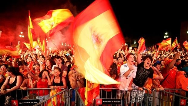 En 2010 se instaló una pantalla gigante en la plaza España para seguir la final del mundial