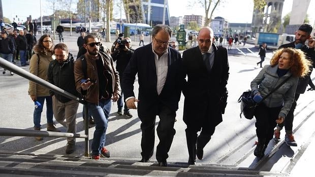 El concejal de Seguridad del Ayuntamiento de Madrid, Javier Barbero, en su llegada a los juzgados de Plaza de Castilla