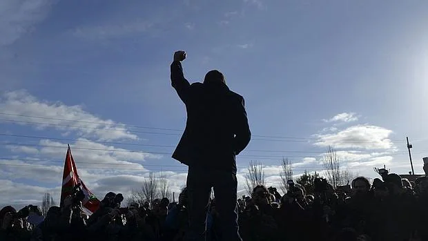 Otegi, el pasado 1 de marzo, a su salida de la cárcel en Logroño
