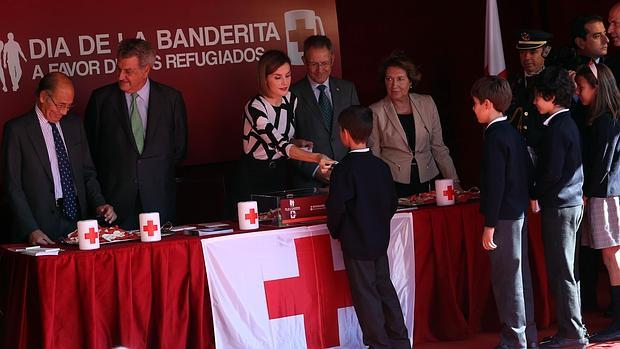 Doña Letizia en la mesa de Cruz Roja el pasado mes de octubre