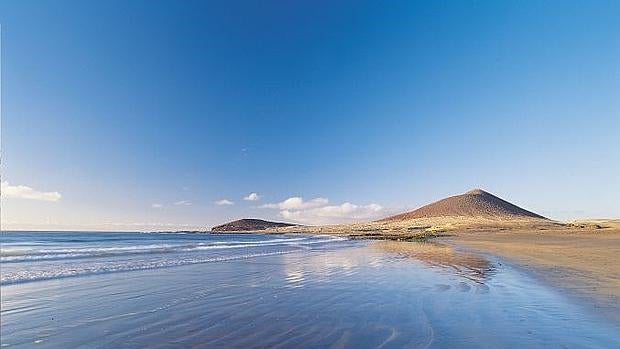 La playa de El Médano, en Tenerife