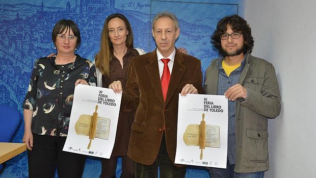 Petri Díaz-Ropero, Ana González, José María González Cabezas y Alfredo Copeiro, en la presentación de la feria