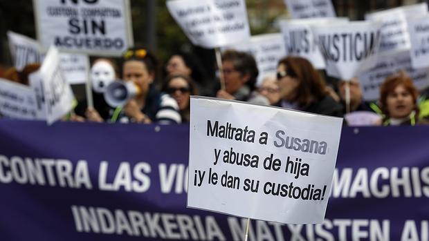 Manifestación de la plataforma feminista 7 N en apoyo a Susana Guerrero