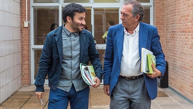 Imagen tomada este martes del conseller Marzà con el secretario autonómico de Educación