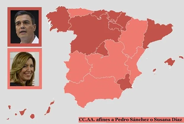 El poder orgánico de Susana Díaz y unos malos resultados electorales tumbarían a Pedro Sánchez