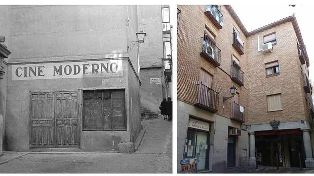 Rinconada de la calle de la Sinagoga en 1975 y en 2015/ FOTOS: RAFAEL DEL CERRO