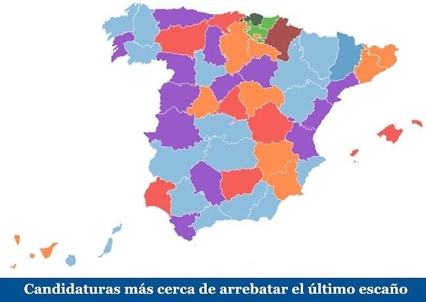 Comprueba cómo de decisivo será tu voto para cambiar el resultado el 26-J según tu provincia