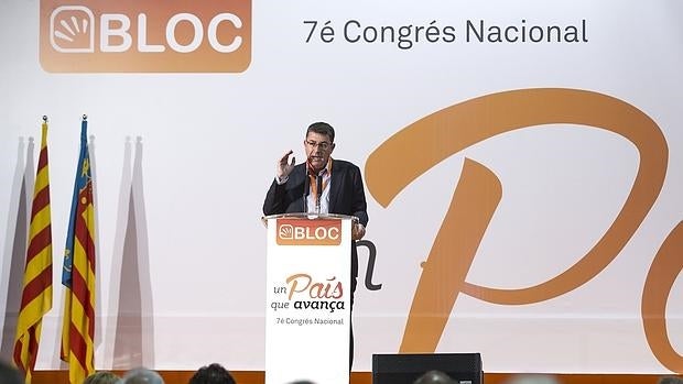 Imagen del discurso de Morera en el congreso del Bloc