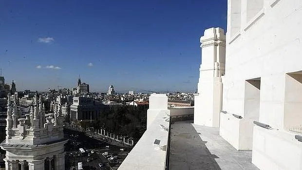 Terrazas del Palacio de Cibeles, sede del Ayuntamiento de Madrid