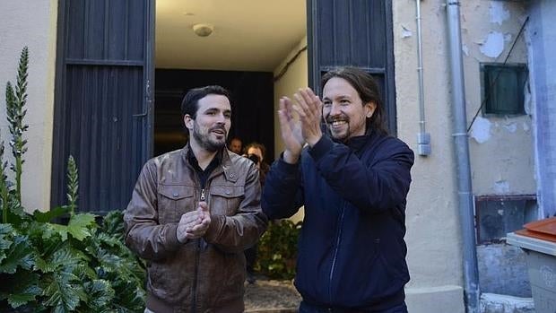 Alberto Garzón y Pablo Iglesias