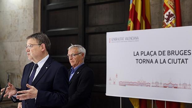 Imagen de Puig y Ribó en un acto en Valencia