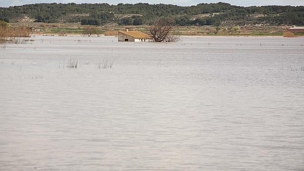 Campos inundados en las inundaciones del Ebro del año pasado