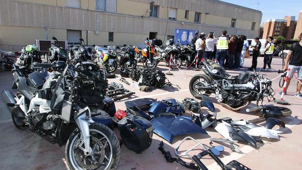 Imagen de las motos intervenidas por la Policía Nacional