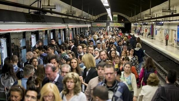 Ultima jornada de paros parciales en el Metro de Madrid, el pasado 23 de mayo