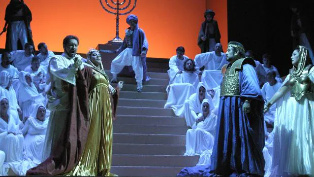 Un momento de la representación de Nabucco