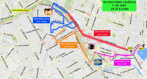 15K nocturna de Valencia: consulta aquí los horarios y las calles cortadas al tráfico