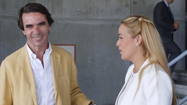 Aznar recibe a Tintori y pide de nuevo la liberación de los presos políticos venezolanos