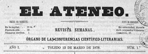 Número 1 de El Nuevo Ateneo, 15 de febrero de 1879