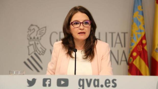 Mónica Oltra, en la rueda de prensa posterior al pleno del Consell