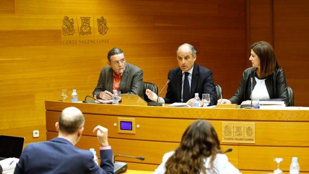 Francisco Camps, durante su comparecencia en la comisión del metro