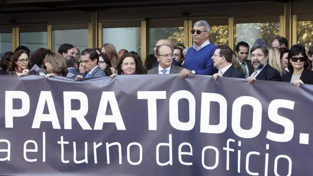 Imagen de archivo de una protesta de los abogados valencianos