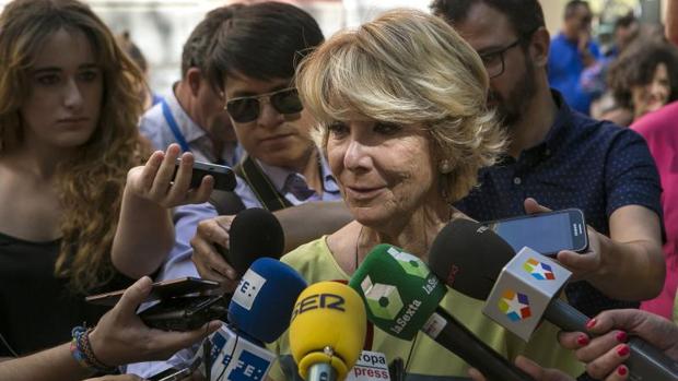 Esperanza Aguirre, portavoz del PP en el Ayuntamiento de Madrid