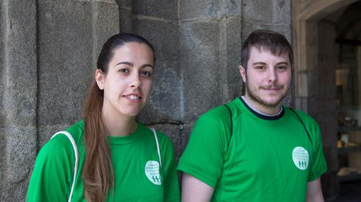  Marina Diez y Sergio Hernández, voluntarios de ASPACE Salamanca