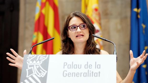 Imagen de Oltra tomada este miércoles en el Palau de la Generalitat