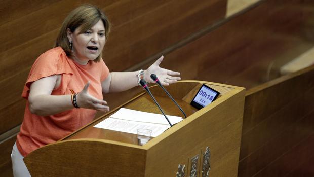 Imagen de la presidenta del PP valenciano, Isabel Bonig, durante el debate