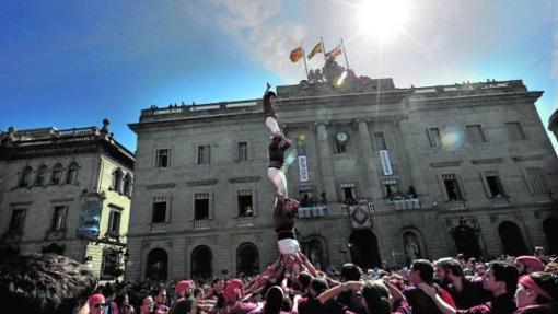 Castellers en Barcelona