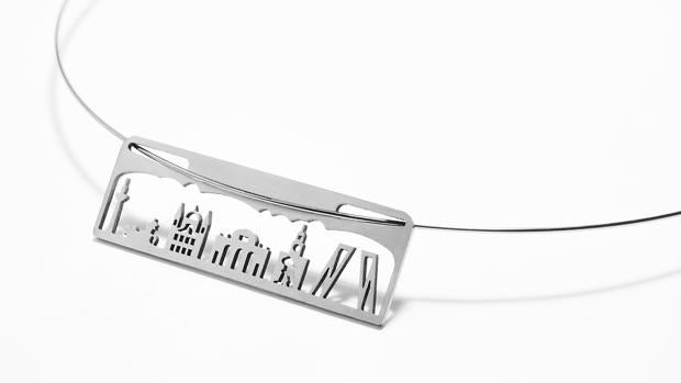 El diseño del «skyline» de Madrid para el collar de regalo a Michelle Obama