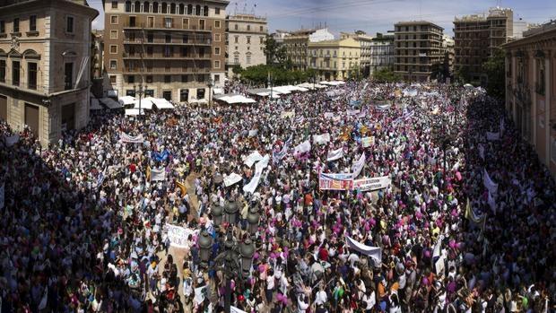 Imagen de la manifestación en defensa de la educación concertada