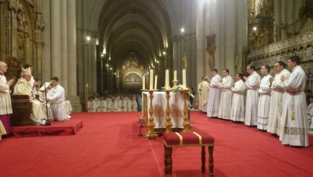 Un momento de la celebración en la catedral de Toledo